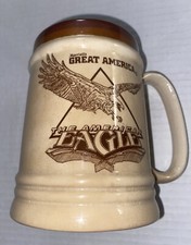 VTG Marriotts Great America Mug American Eagle Souvenir Amusmt Pk Roller Coastr picture