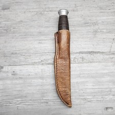 Vintage S&S Helle Holmedal Norge Knife and Leather Embossed Scabbard picture