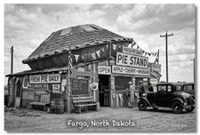 Vintage‑STYLE  ART 1930s RPPC-PIE STAND FARGO NORTH DAKOTA-FAUX PHOTO picture