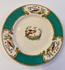 Myott Staffordshire Chelsea Bird Green 2380 Dinner Plate 10 3/4