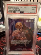 2025 ONE PIECE OP12-LEGACY OF THE MASTER TREASURE RARE VINSMOKE SANJI PSA 9 picture
