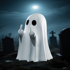 Halloween Ghost Figurine, Spooky Finger Statue, Porch and Indoor Spooky Home Hal picture