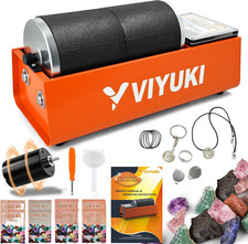 Professional Rock Tumbler Kit -6LB Rock Polisher(Double Barrel) picture