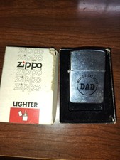 Old Stock Zippo Lighter World's Greatest Dad picture