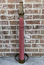 VINTAGE W. D. ALLEN WRAPPED BRASS FIRE HOSE NOZZLE 30