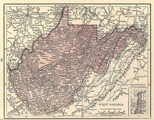 Map of WEST VIRGINIA from 1912 - 8.5 x 11 Inch Photo Reprint picture