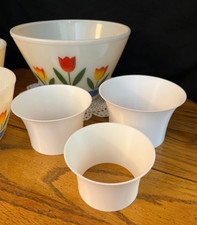Set of 3 Fire King Compatible Stacking Bowl Display Stands | Vintage Bowl Risers picture
