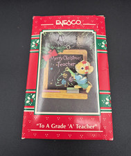 Enesco Treasury of Christmas Ornaments Grade 'A' Teacher Bear 1993 833037 picture