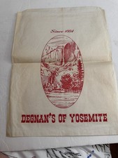 Vtg 1960's Degnan's Of Yosemite Food Shop Paper Bag Yosemite National Park picture