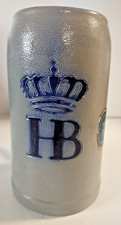 Vintage Hofbrahaus Bierkrug (HB) Beer Stein marked West Germany with tags LOOK picture