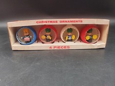 Box of 4 Vintage JewelBrite Toy Soldiers Diorama Christmas Ornaments picture