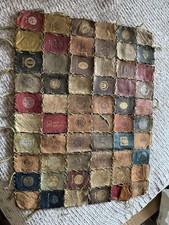 Antique University Tobacco Leather Quilt Pouch picture