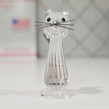 Swarovski Crystal Cat Figurine - Crystal Animal Figurine picture