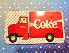 Coca-Cola Coke Delivery Truck Tin Box 1987 Red/White Soda Advertising picture