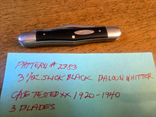 VINTAGE Case Knife #2383 Balloon Whittler 3 Blade Black Handle 1920-1940 picture