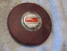 Lufkin Tool 100 Foot Yellow Steel Tape Measuring Tape HW100 Nice Condition picture