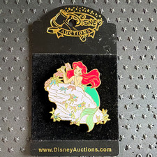 Disney Auctions Ariel The Little Mermaid Floral Pin LE 1000 Exclusive 2002 picture