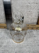 Bohemia Glass Bell with  Gold Accents Czechoslovakia picture
