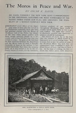 1902 Philippine Islands Moros in Peace and War Mindanao illustrated picture