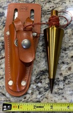 K&E Solid Brass Surveyor Plumb Bob w/ Steel Tip 13.5oz Keuffel & Esser 830008 picture