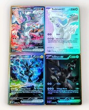 Reshiram EX + Zekrom EX  Foil Style Custom Homage Fan Art Set  picture