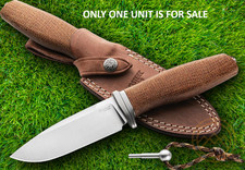 LionSTEEL ACHA Fixed Knife 4.25″ Bohler M390 Steel Blade Natural Micarta Handle picture
