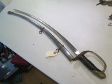 US INDIAN WARS OFFICERS CAVALRY SWORD & SCABBARD CLEAN BLADE #J106 picture