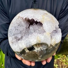 8.48LB Agate Open Smile Crystal Sphere Energy Healing Wealth Attraction Ornament picture