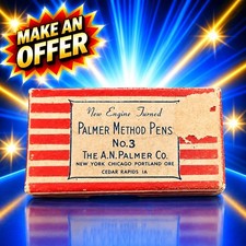 Vintage A.N. Palmer Method Pens No. 3 Dip Pen Nibs 123 Qty Box Made USA picture