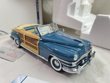 1/24 FRANKLIN MINT 1948 Chrysler Town and Country Blue  Woody Convertible picture