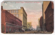 Antique 1909 Des Moines IA Walnut St Looking East Cityscape KROPP Postcard VTG picture