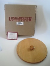 LONGABERGER Round Basket Lid Woodcrafts Homestead Card & And Box Round New picture
