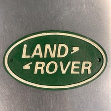 Vintage Land Rover Logo Cast Iron Sign 10.5x6in Heavy 1947 London picture