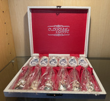 Vintage Crown Brite Japan Cloisonné Style Porcelain Iris Spoon Set 6 Boxed picture