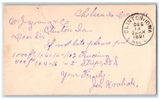 1891 Jas Hrabak WJ Young & Co. Chelsea Iowa IA Clinton IA Postal Card picture