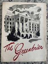Vintage 1950s The Greenbrier Resort Casino Room Service & Breakfast Menu WV picture