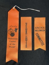 Vintage Anoka Minnesota Halloween Capital Of The World 3 Ribbons picture