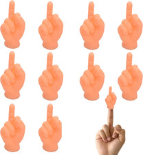 Tiny Hands for Fingers 10 Pcs Tiny Hands (Middle Finger Sign) Premium Rubber Lit picture