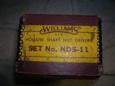 Vintage Williams hollow shaft nut driver Set # NDS-11 3/16”-5/8” 11 Pcs  NOS picture