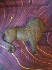 Rusty Iron Lion (Half of Cast Iron Standing Lion Bank Early 1900s) picture