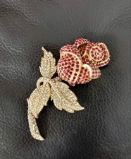 CINER Vintage Brooch Enamel Glass Beads Gold/Silver Plated Used picture