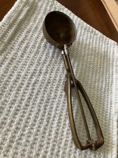 Vintage Bonzer brass ice cream scoop 3 oz  works picture