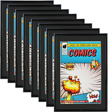 8 Pack Comic Book Frame with Black Mat 6 3/4