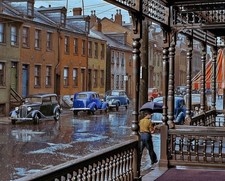 1941 PITTSBURGH RESIDENTIAL STREET as Seen From Front Porch PHOTO (209-p) picture