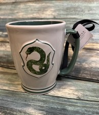 NEW Rae Dunn Harry Potter Slytherin Mug 2-Sided Design Serpent Snake Crest NWT picture