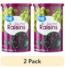 (2 pack) Great Value Sun-Dried Raisins Canister, 20 oz (1lb 4oz) 567g picture