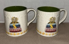 Anthropologie Mug Bundled Up Monogram Letter S Coffee Mug Cup Holiday Winter Hat picture