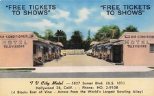 Los Angeles Hollywood CA California TV City Motel Hwy 101 Vtg Postcard 6A picture
