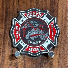 OKCFD Station 31 The Dog House Fire Rescue EMS Challenge Coin W#24 picture