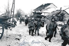 Louis Basso signed 4x6 photo Battle of Hurtgen Forest WW II Rare COA LOOK picture